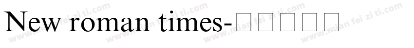 New roman times字体转换